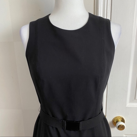 Calvin Klein Stretch Black Dress with Belt - Picture 9 of 9